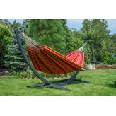 Hamac de grădină cu cadru suport Tytan pentru 2 persoane, Hamac dublu 230x160 cm, Pereira 200 kg - Mandarin