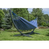 Hamac de grădină cu cadru suport Tytan pentru 2 persoane, Hamac dublu 230x160 cm, Pereira 200 kg - Baltica