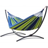 Hamac cu bara de grădină cu cadru suport Tytan pentru 2 persoane, Panama 210x140cm, 200kg -Verde