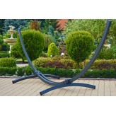 Hamac de grădină cu cadru galvanizat Tytan suport pentru 2 persoane, Solid galvanizad cadru, Catargo 160x220cm, 220kg I Negru