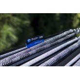 Hamac de grădină cu cadru suport galvanizat Tytan pentru 2 persoane, Hamac dublu 230x160 cm, Pereira 200 kg - Albastru-Verde