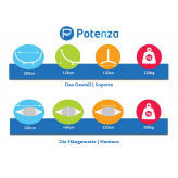 Potenza Hängematte mit Gestell für 2 Personen aus stahl 