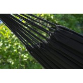 Hamac de grădină cu cadru suport pentru 2 persoane, Hamac dublu 220x160 cm, 200 kg - Negru