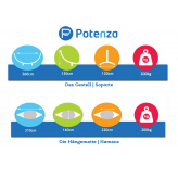 Potenza Santia XL hamac cu cadru din aluminiu - 200kg I Hamac- 220x160, 200kg I Cocoon - Ecru