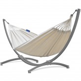 Hamac Potenza cu cadru galvanizat - 220 kg pentru 2 persoane I hamac - 220x160, 200kg I Cocoon - Ecru