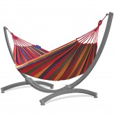 Potenza hamac cu cadru Tytan - 350kg pentru 3 persoane I Hamac- 220x160, 200kg I Cocoon - Graphite