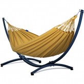 Potenza Merida Hängematte mit Gestell für 2 Personen, Hängematte- 220x160, 220kg I Cocoon - Golden