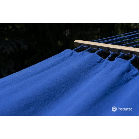 Potenza Stabhängematte mit Gestell – 220kg für 2 Personen I Merida Hängematte - 215x160, 200kg I Blau