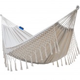 Potenza Hamac Potenza cu cadru galvanizat - 220 kg pentru 2 persoane I hamac - 220x160, 200kg I Cocoon Santia - Ecru