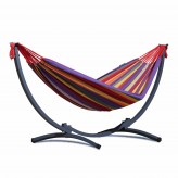 Hamac de grădină cu cadru I cadru stabil de până la 200 kg I Hamac 200x100cm I Roșu
