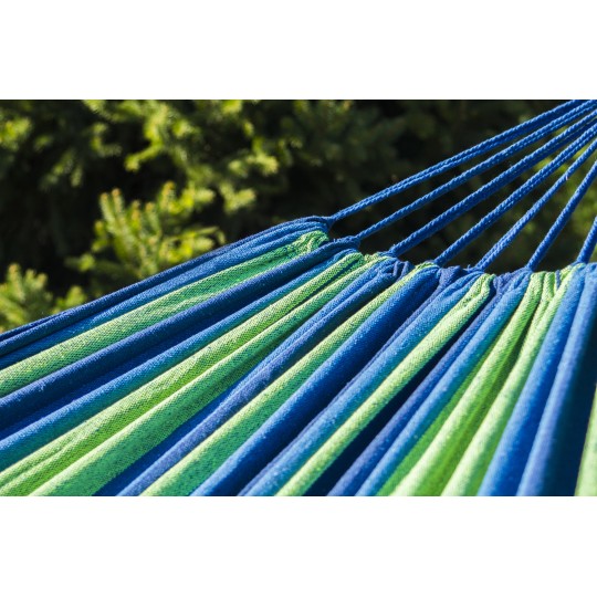 Hamac Potenza cu cadru Tytan - 350kg pentru 3 persoane I hamac - 220x160, 200kg I Cocoon - verde-albastru