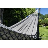 Hamac de grădină cu cadru suport pentru 2 persoane, Boho Medelin Hamac dublu 230x160 cm, 200 kg - B&W