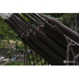Hamac de grădină cu cadru suport pentru 2 persoane, Boho Medelin Hamac dublu 230x160 cm, 200 kg - Maro