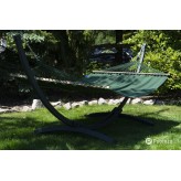 Hamac cu bara de grădină cu cadru suport Tytan, Merida Hamac dublu 215x160 cm, 200 kg - verde