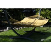 Hamac cu bara de grădină cu cadru suport Tytan, Merida Hamac dublu 215x160 cm, 200 kg -de aur