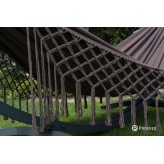 Hamac de grădină cu cadru galvanizat Tytan suport pentru 2 persoane, Solid galvanizad cadru, Medelin 230x160cm I Coffee