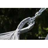 Hamac cu bara de grădină cu galvanizat cadru Tytan, Merida Hamac dublu 215x160 cm, 200 kg I Silver