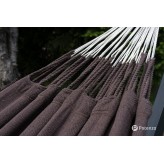 Hamac de grădină cu cadru suport aluminiu pentru 2 persoane, Hamac dublu 230x160 cm, Medelin 200 kg Coffee