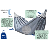 Hamac de grădină cu cadru galvanizat suport pentru 2 persoane, Medelin Hamac dublu 220x140 cm, 160 kg - Ecru