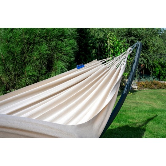 Hamac de grădină cu cadru suport pentru 2 persoane, Medelin Hamac dublu 220x140 cm Creme